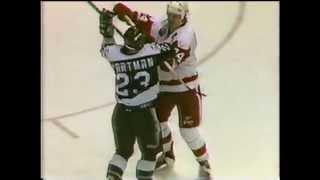 Bob Probert Cheap Shots Mike Hartman 1/13/93