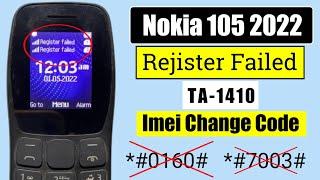 Nokia 105 2022 IMEI Change Code | Rejister Failed| Nokia TA-1410 IMEI Change Code Free Rejister 2024