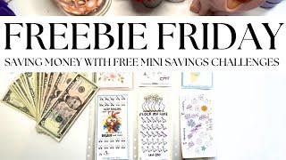 FREEBIE FRIDAY | SAVING MONEY WITH FREE SAVINGS CHALLENGES | #savingschallenges #cashstuffing