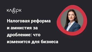 Налоговая реформа и амнистия за дробление:  как законно снизить налоговую нагрузку/Фрагмент вебинара