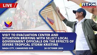 Visit to Evacuation Center and Situation Briefing 10/26/2024