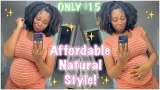 $15 Natural Protective Style / Most Natural Crochet Afro / Quick And Easy Pregnancy Hair Style