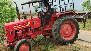 Mahindra 415 di tractor goes to 9piont spring cultivater pulling in farmland | @Mohantractorslife