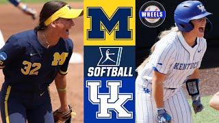 Michigan vs Kentucky (Great Game!) | Regionals Opening Round | 2024 College Softball Highlights