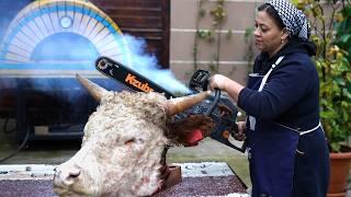 Azerbaijani Woman Cooks 5 Hearty Dishes From Cow's Beef Head