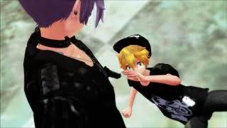 MMD Fight Kagamine Become Human (Hacking Scene) + Motion DL