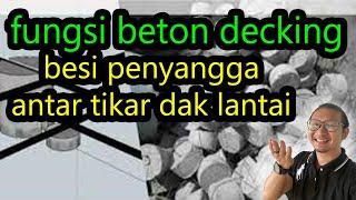 beton decking... apa sepenting itu? trus penyangga antar tikar plat gimana???