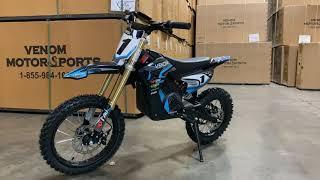 VENOM 1600W ELECTRIC DIRT BIKE | 48V | LITHIUM POWERED | SPEED GOVERNOR | WALK AROUND | 855-984-1612