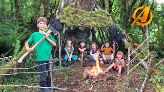 Family Bushcraft Camp Build-off - Survival Shelter Competition