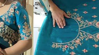 Embroidery Blouse Design Cutting and Stitching | Designer Blouse Designs | Model Blouse Design