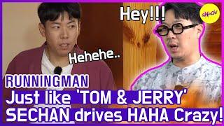 [HOT CLIPS] [RUNNINGMAN] SECHAN drives HAHA Crazy  (ENG SUB)