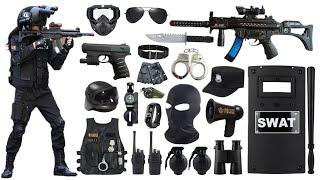 Special Police Weapons Toy set Unboxing-M416 guns, S686 shotgun, Gas mask, Glock pistol, Dagger