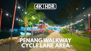 PENANG WALKWAY CYCLE LANE AREA | 11:00PM | BIKE RIDE | BAYAN LEPAS | PENANG | 4K-HDR | SONY ZV-E1