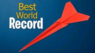 New World Record Paper Plane 2023 - How to Make the Best World Record Paper Airplane