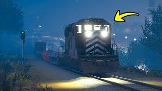 НАШЁЛ СТРАШНЫЙ ПОЕЗД ПРИЗРАК НОЧЬЮ в ГТА 5 МОДЫ! GHOST TRAIN ОБЗОР МОДА в GTA 5 ВИДЕО