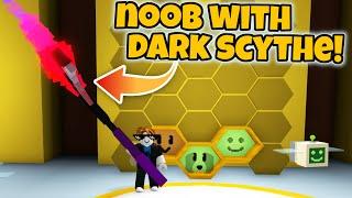 Noob With Dark Scythe! Gets 50 Bees in 1 Hour! (Bee Swarm Simulator)