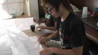 Making a Fire Balloon in Chiang Mai Thailand