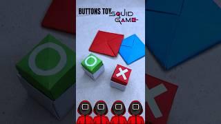 Origami Paper BUUTTONS Toy From Squid Game #shorts #haorigami #craftideas