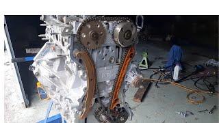 MAZDA . LF ENGINE TIMING CHAIN REPLACEMENT.#mazdatiming#replacetiming#fordtiming