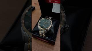 Titan Regalia Opulent with Date Green Dial With Two Toned Watch For Men #titanwatches #shorts