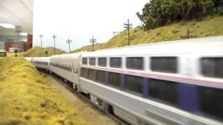 Chasing Amtrak's Lake Shore Limited #49 Both sections On The Providence Northern Model RR Club