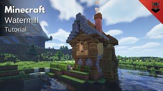 Minecraft: How to Build a Medieval Watermill | Water Wheel House (Tutorial)