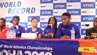 Doha WC 2019 - 4x400m Relay Press Conference