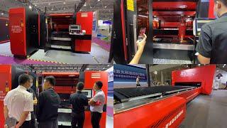 Baisheng Laser - Full Enclosed Cover Fiber Laser Cutting Machine On Exhibition 4mx2m Shuttle Table