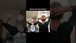 WHOSE BUN IS ? #hair #hairstyle #funny #youtubeshorts #shorts #bald