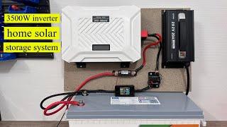 Complete installation home solar energy storage 24V system With 3KW inverter