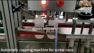 Automatic capping machine for plastic screw caps-Higee machinery