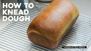 Bread Dough Kneading Tutorial + How To Make Homemade Milk Bread from Scratch.
