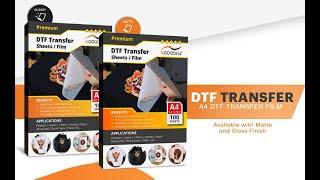 NGOODIEZ DTF Transfer Film Double Sided Matte Clear