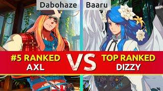 GGST ▰ Dabohaze (#5 Ranked Axl) vs Baaru (TOP Ranked Dizzy). High Level Gameplay