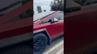 POV NEW RED CYBERTRUCK 100,000 Dollars  #tesla #cybertruck #elon #red