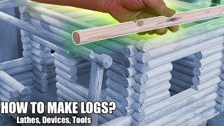3 Extreme Fastest Log Lathes Devices for Wood Cabin Mini House. World Amazing Woodworking Tools