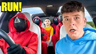 IF YOU SEE SQUID GAME DOLL in a TESLA, run! (it's a trap)