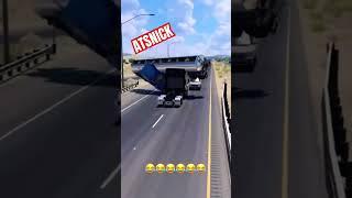 What crash.!!#funny #viral #americantrucksimulator #ats #trucksimulator #dead ️just stop 