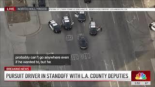 Live: Officers chase driver in LA area