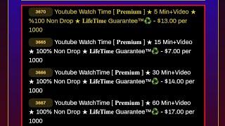 Youtube Watchtime Lifetime Guarantee || Cheapest SMM Panel For YouTube Watch Time #resellerboost