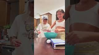 Egg crack fun over birthday cupcakes! #eggcrack #crackingeggchallenge