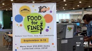 Mid-Continent Public Library's Food for Fines program to benefit local food pantries