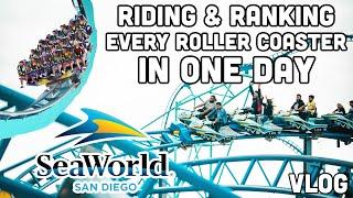 Riding EVERY Roller Coaster in ONE DAY at SeaWorld San Diego | VLOG [1/23/24]