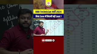 RRB TECHNICIAN VACANCY INCREASE 2024 | RRB TECHNICIAN ZONE WISE VACANCY | RRB TECHNICIAN MD CLASSES