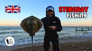 UK Beach Fishing, Catching Lots Of Stingrays. The Shore Hunter, 4K Fishing