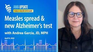 Another measles death, pertussis news, a new Alzheimer's test, plus shingles and dementia study