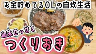 【VLOG】時間がない会社員の週末作り置き｜お金が貯まる人の生活️一人暮らし｜30代｜自炊｜節約｜ミニマリスト