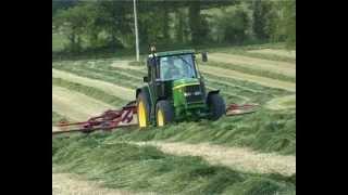 John McCarthy with John Deere 6610 with Lely rake