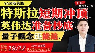 特斯拉短期冲顶？英伟达准备抄底？量子概念还能追？【美股直通车】2024.12.19 #sam谈美股 #美股分析 #tsla #nvda #特斯拉 #英伟达