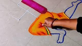 Very easy trick to shri Ramji rangoli |   Ram navami rangoli | Ramji rangoli 2024 .